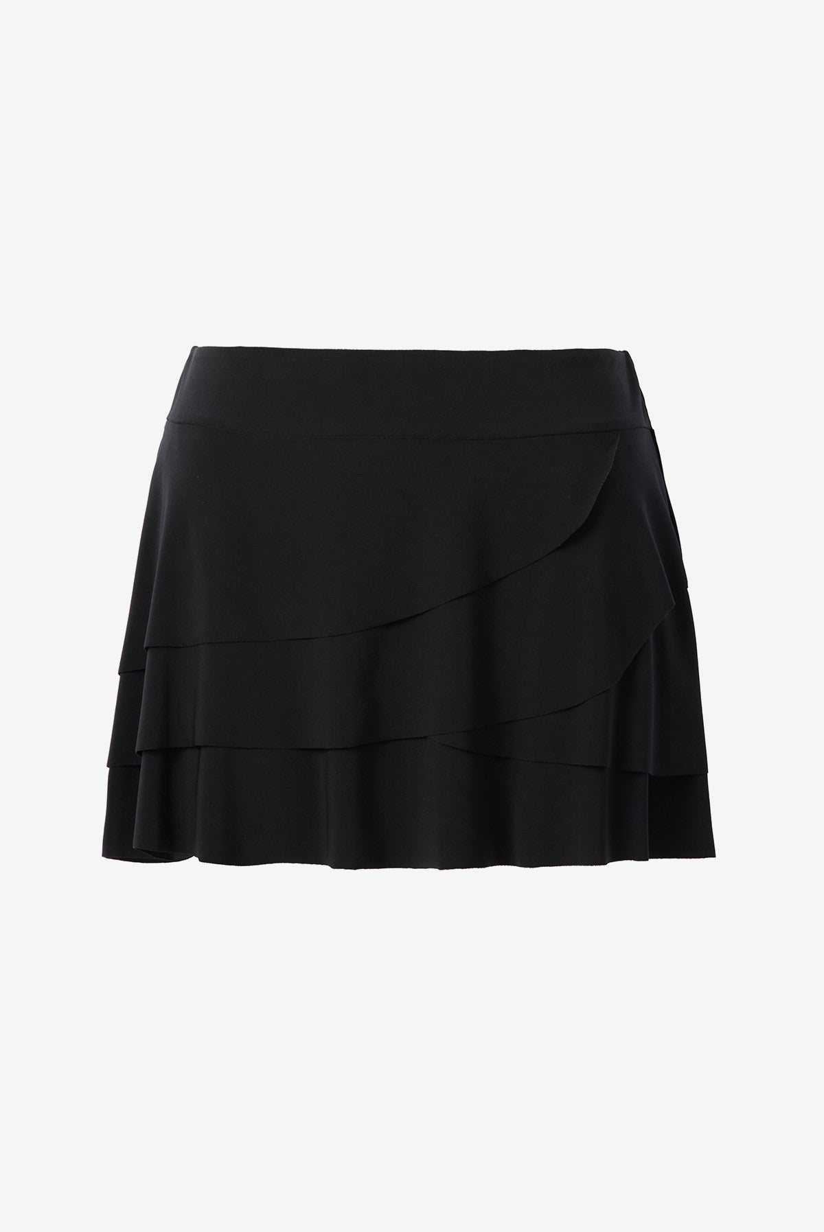Layered Ruffle Skirt Swim Bottom Black | Miraclesuit