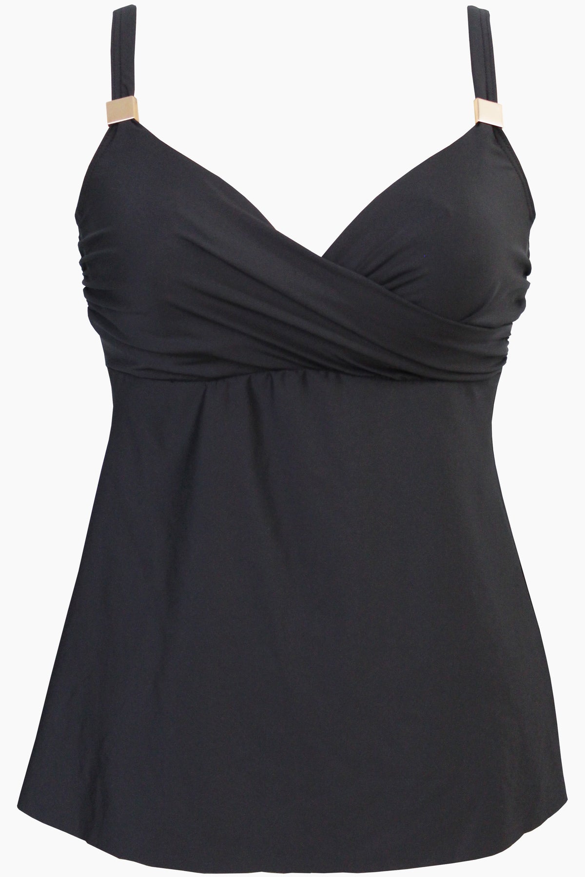 Surplice Underwire Tankini D-DDD Cups Midnight | Miraclesuit