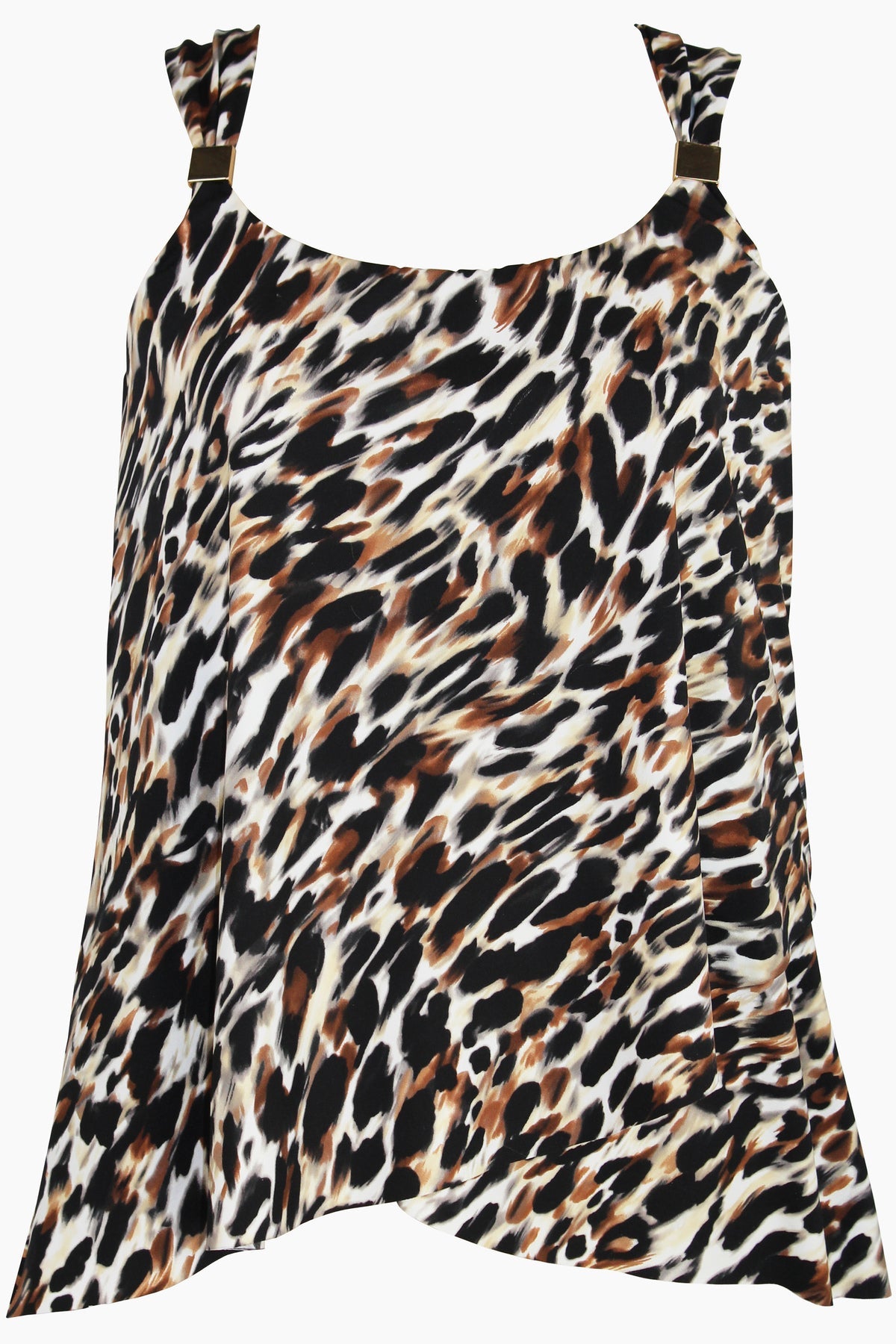 Plus Size Fur Realz Dazzle Tankini Brown/Multi | Miraclesuit