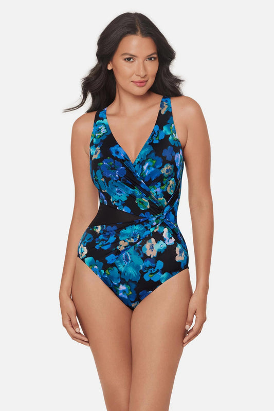 Circe One Piece in Secret Garden Black/Multi | Miraclesuit