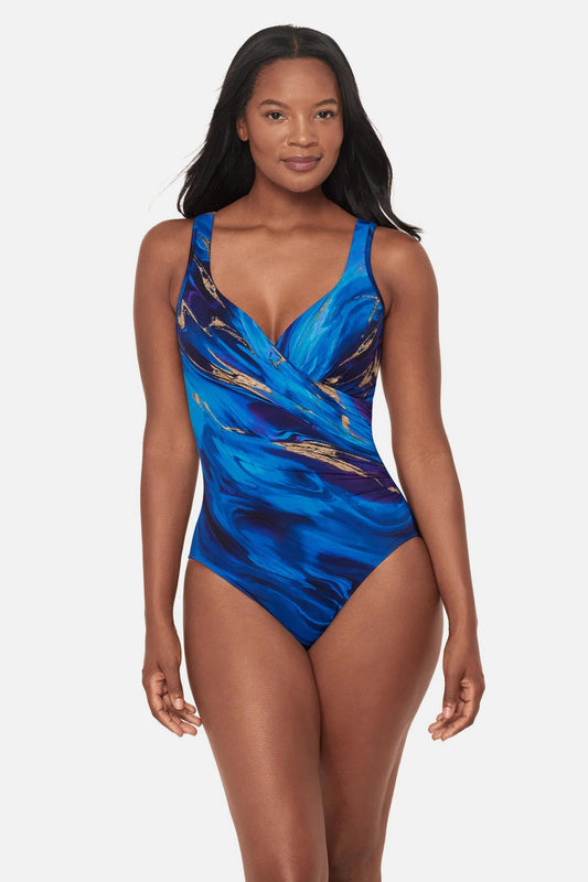 Its A Wrap One Piece in Stellar Nova Blue/Multi | Miraclesuit