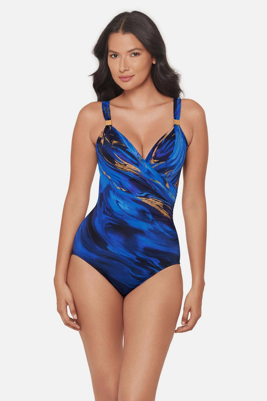 Siren One Piece in Stellar Nova Blue/Multi | Miraclesuit