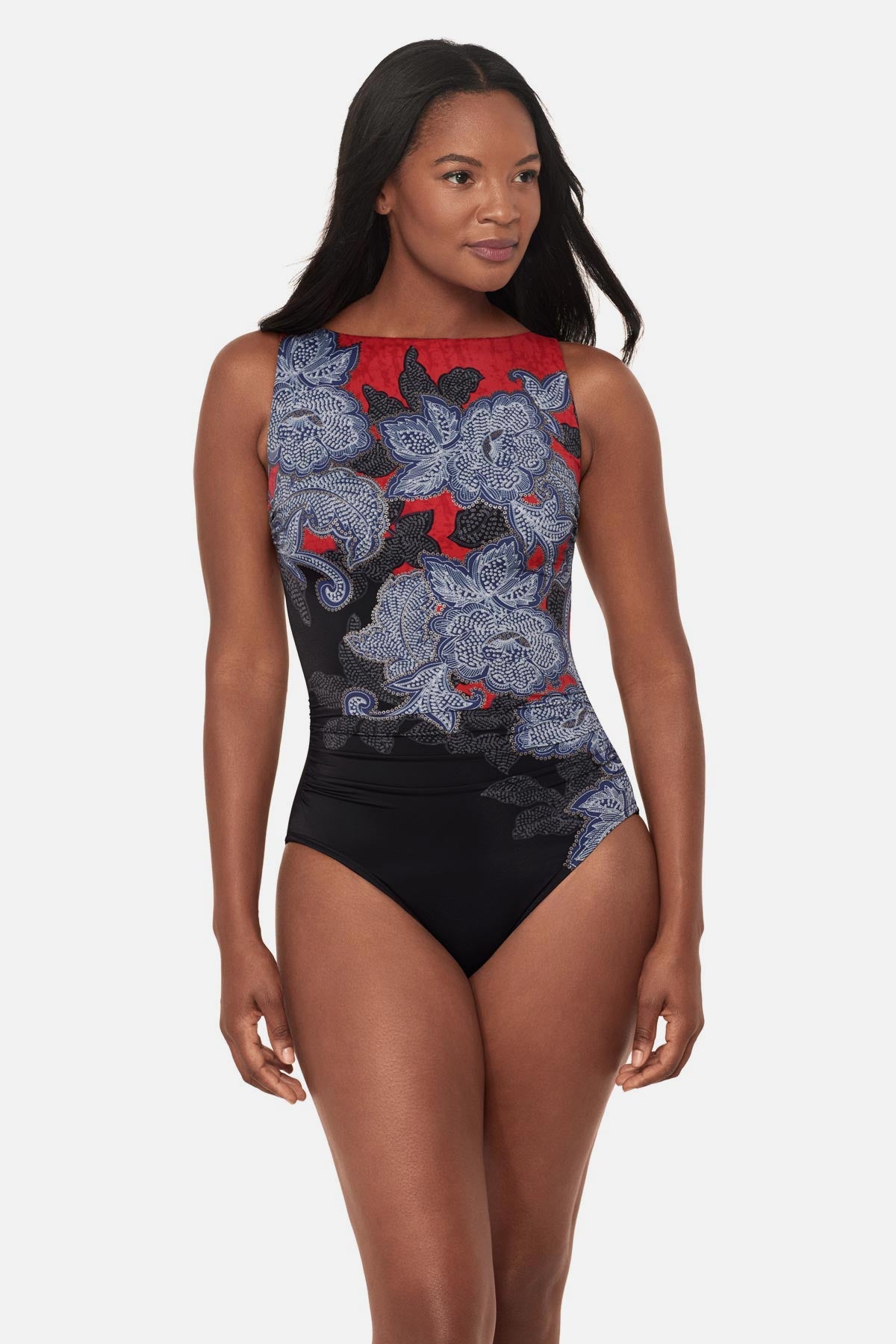 Regatta One Piece in Steel Magnolias Black/Multi | Miraclesuit