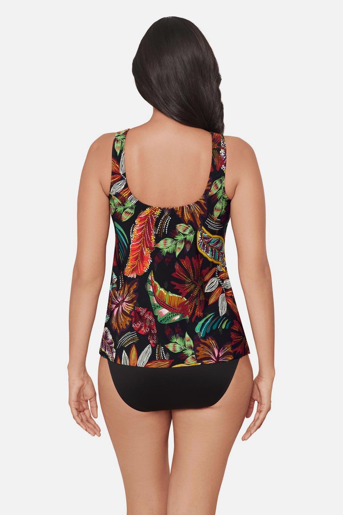 Ursula Tankini Top in Pluma Orla Black/Multi | Miraclesuit