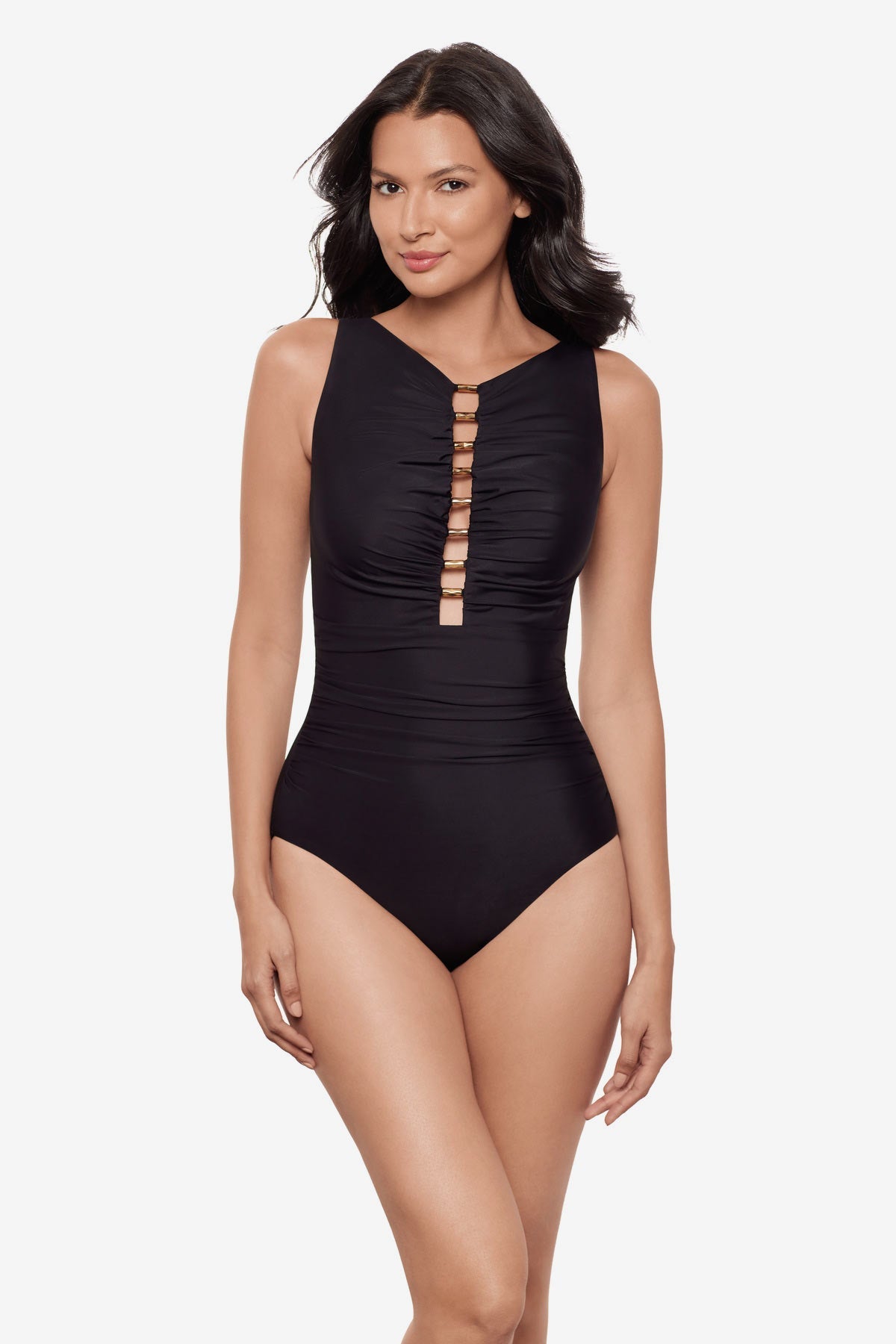 Swizzle One Piece Black | Miraclesuit