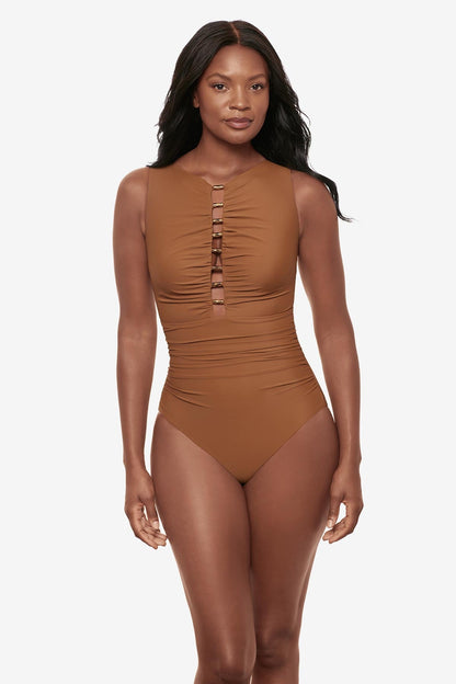 Swizzle One Piece Black | Miraclesuit