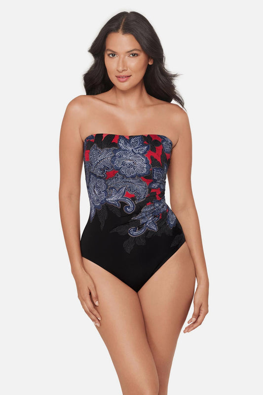 Avanti One Piece in Steel Magnolias Black/Multi | Miraclesuit
