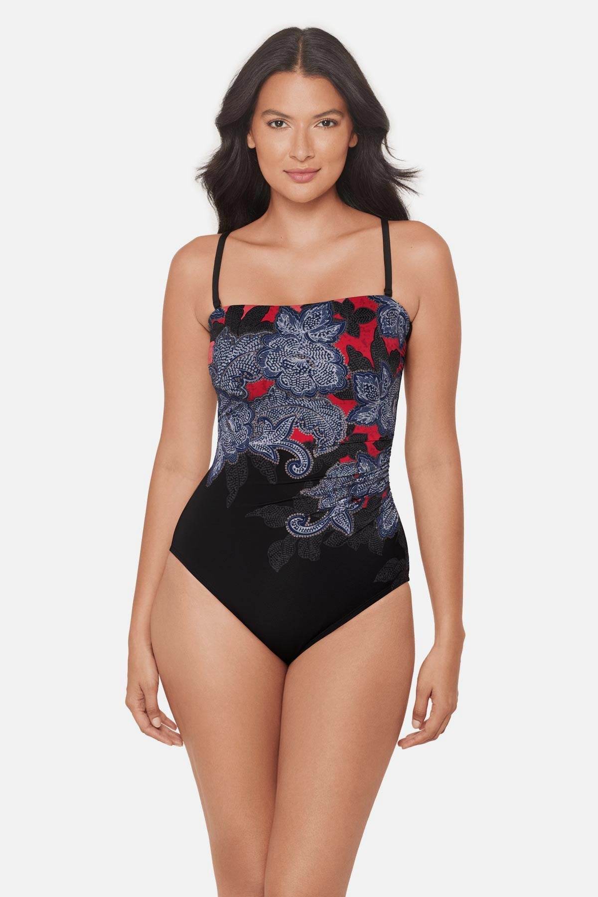 Avanti One Piece in Steel Magnolias Black/Multi | Miraclesuit