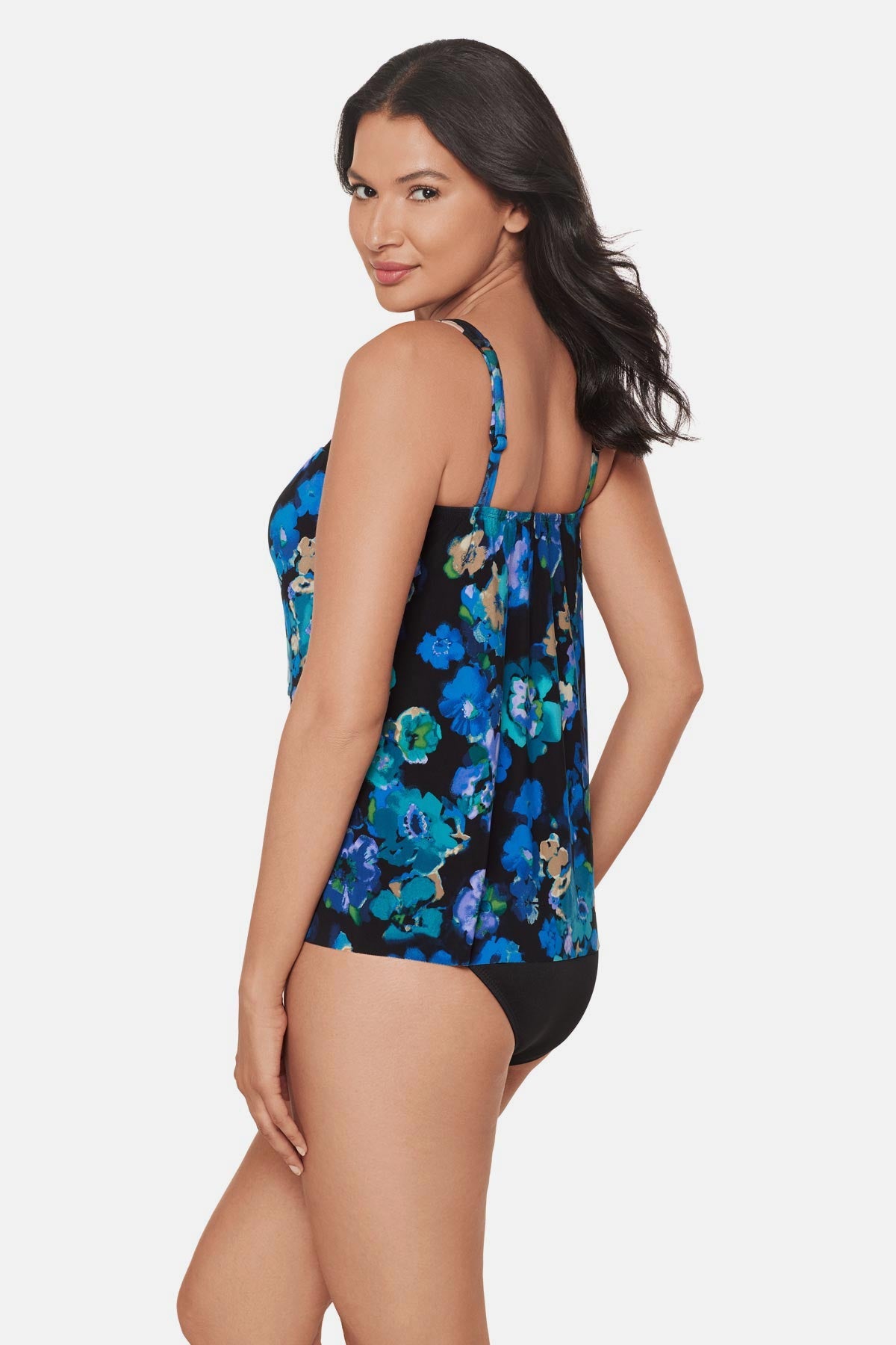 Mirage Tankini Top in Secret Garden Black/Multi | Miraclesuit