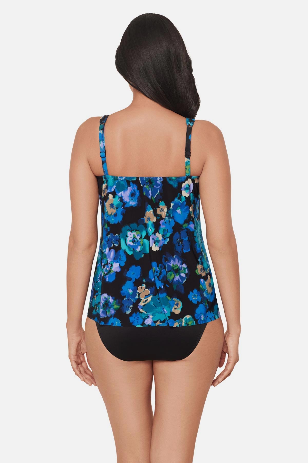Mirage Tankini Top in Secret Garden Black/Multi | Miraclesuit
