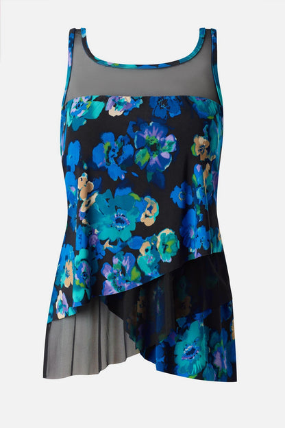 Mirage Tankini Top in Secret Garden Black/Multi | Miraclesuit
