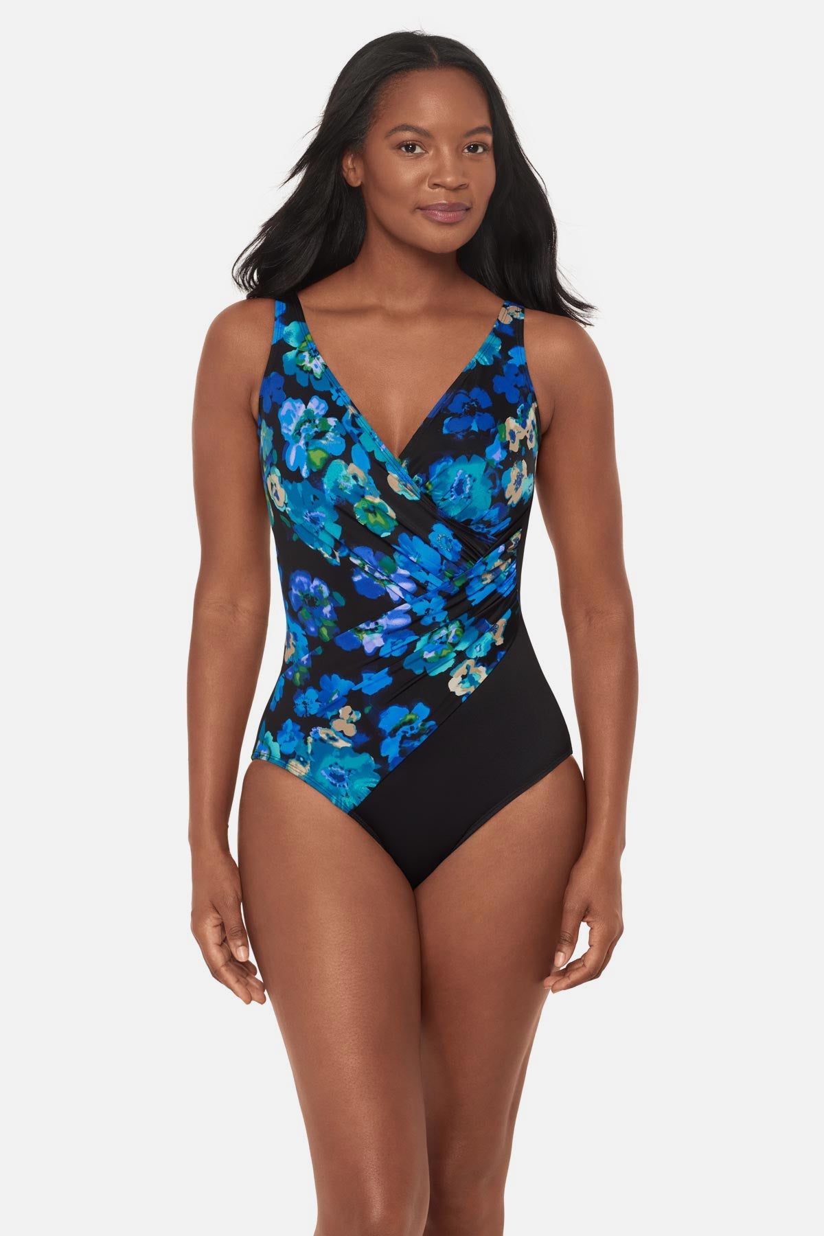 Oceanus One Piece in Secret Garden Black/Multi | Miraclesuit