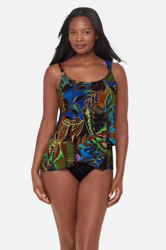 Dazzle Tankini Top in Amazonia Blue/Multi | Miraclesuit
