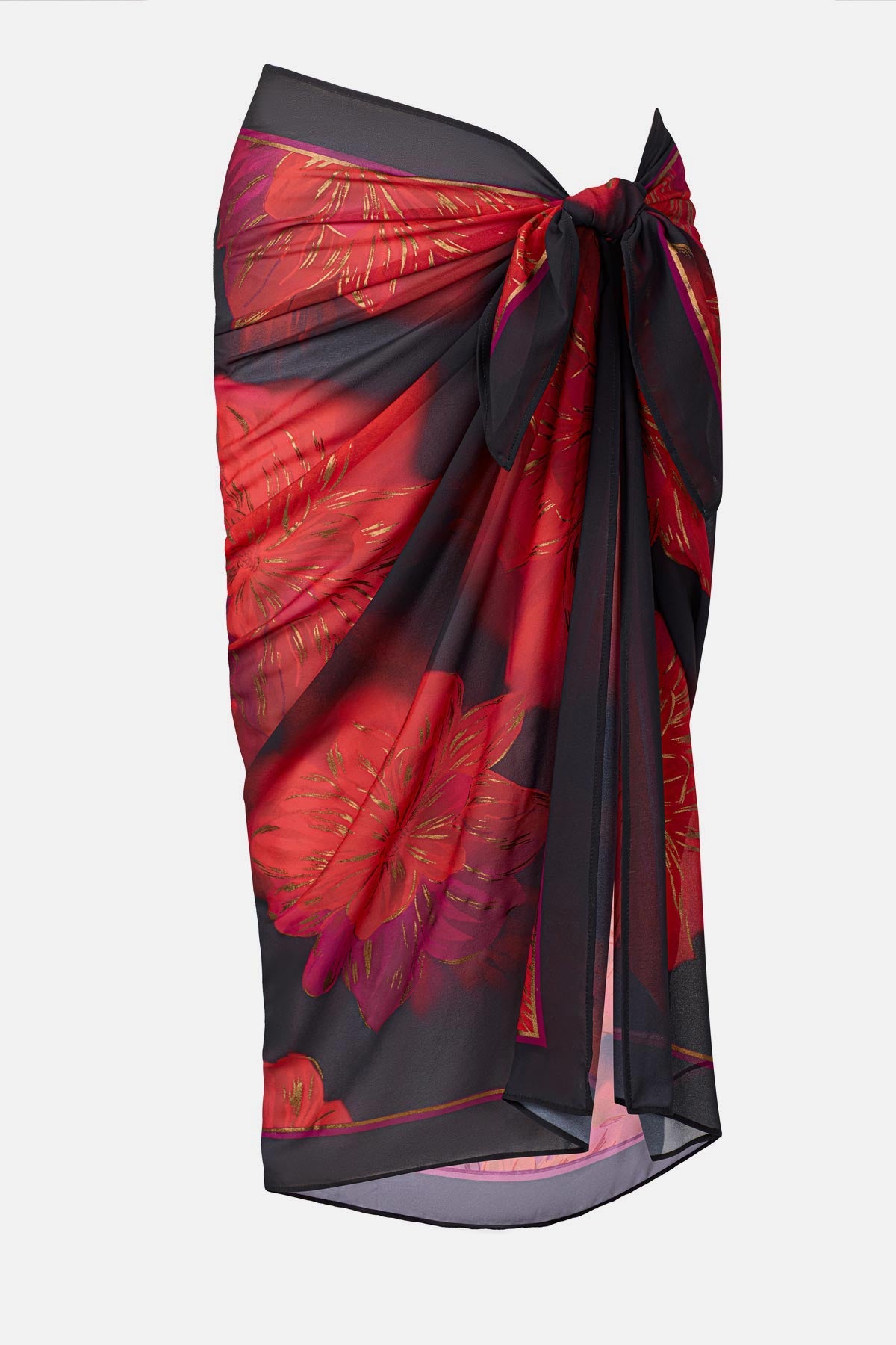 Pareo Cover Up in Petali Rosa Black/Multi | Miraclesuit