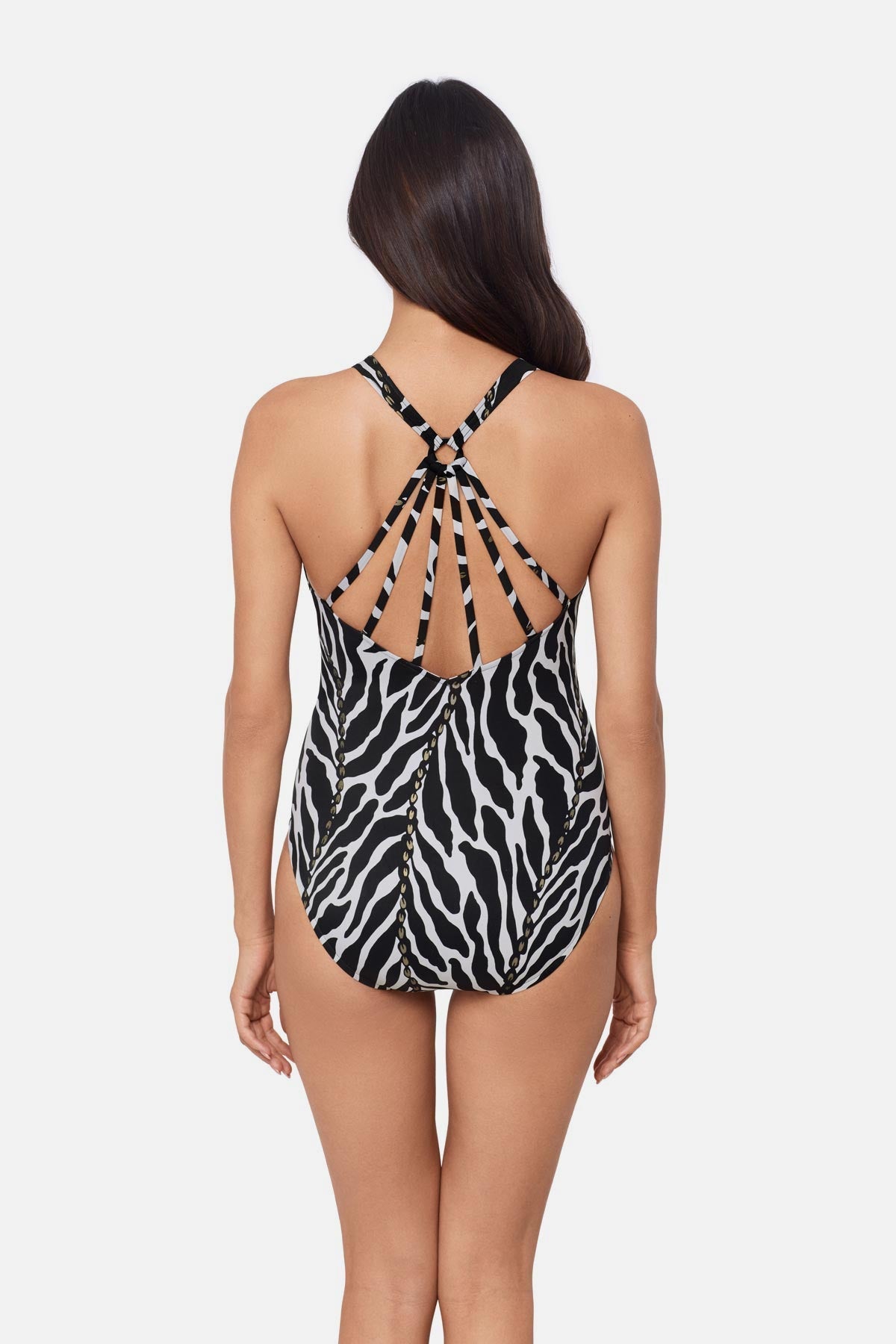 Magicsuit Drew One Piece in Sand Tracks Black/White | Miraclesuit