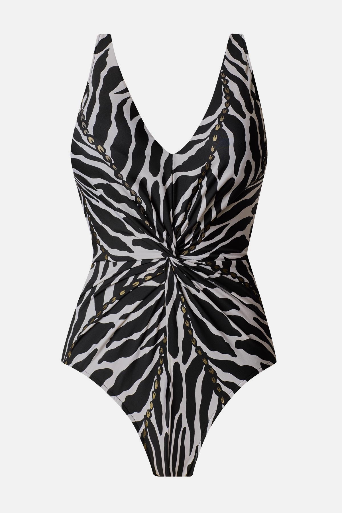 Magicsuit Drew One Piece in Sand Tracks Black/White | Miraclesuit