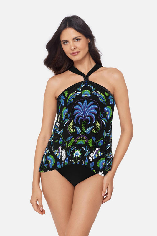 Magicsuit Faye Tankini Top in Taj Mahal Black/Multi | Miraclesuit