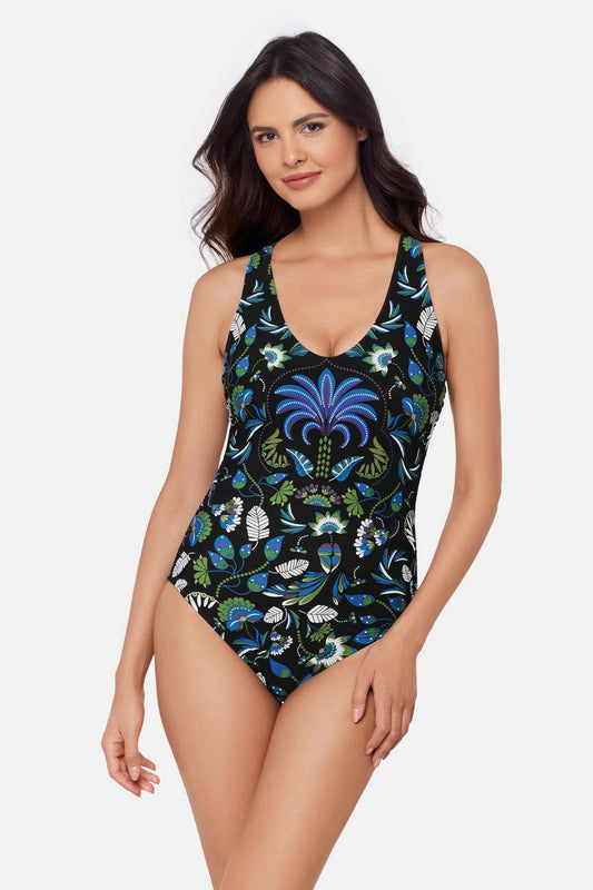 Magicsuit Diana One Piece in Taj Mahal Black/Multi | Miraclesuit