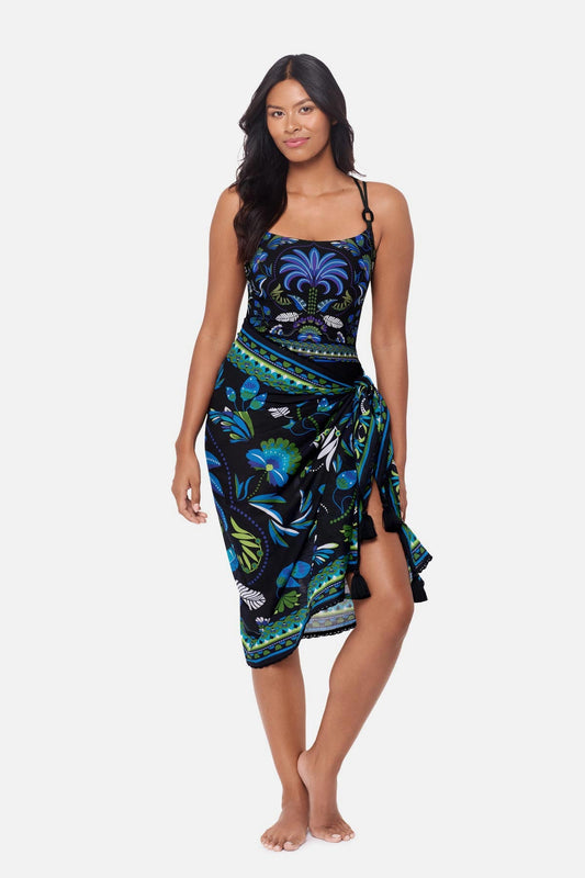 Magicsuit Pareo Cover Up in Taj Mahal Black/Multi | Miraclesuit