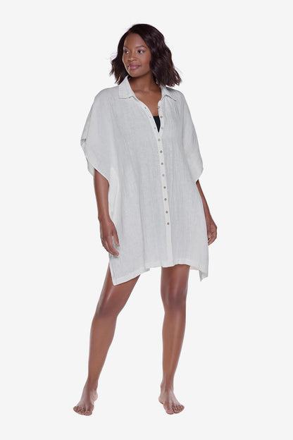 Beach Shirt Cover Up in Ivory Ivory | Miraclesuit