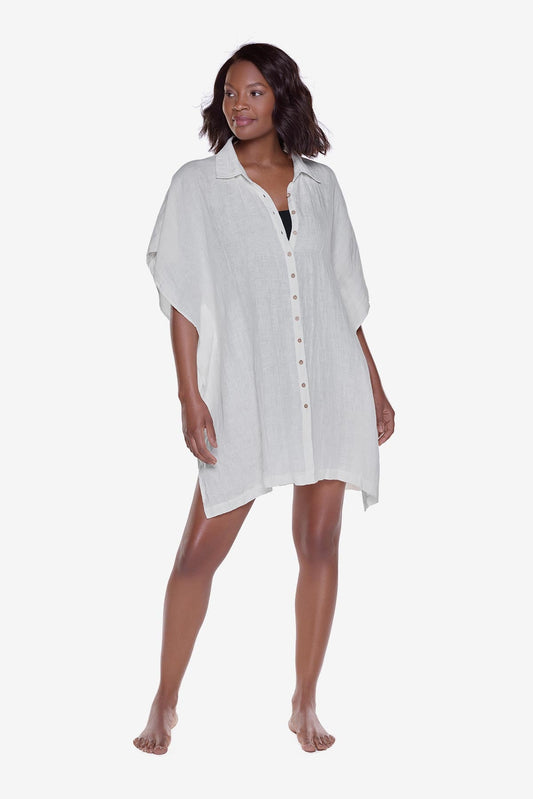 Beach Shirt Cover Up in Ivory Ivory | Miraclesuit