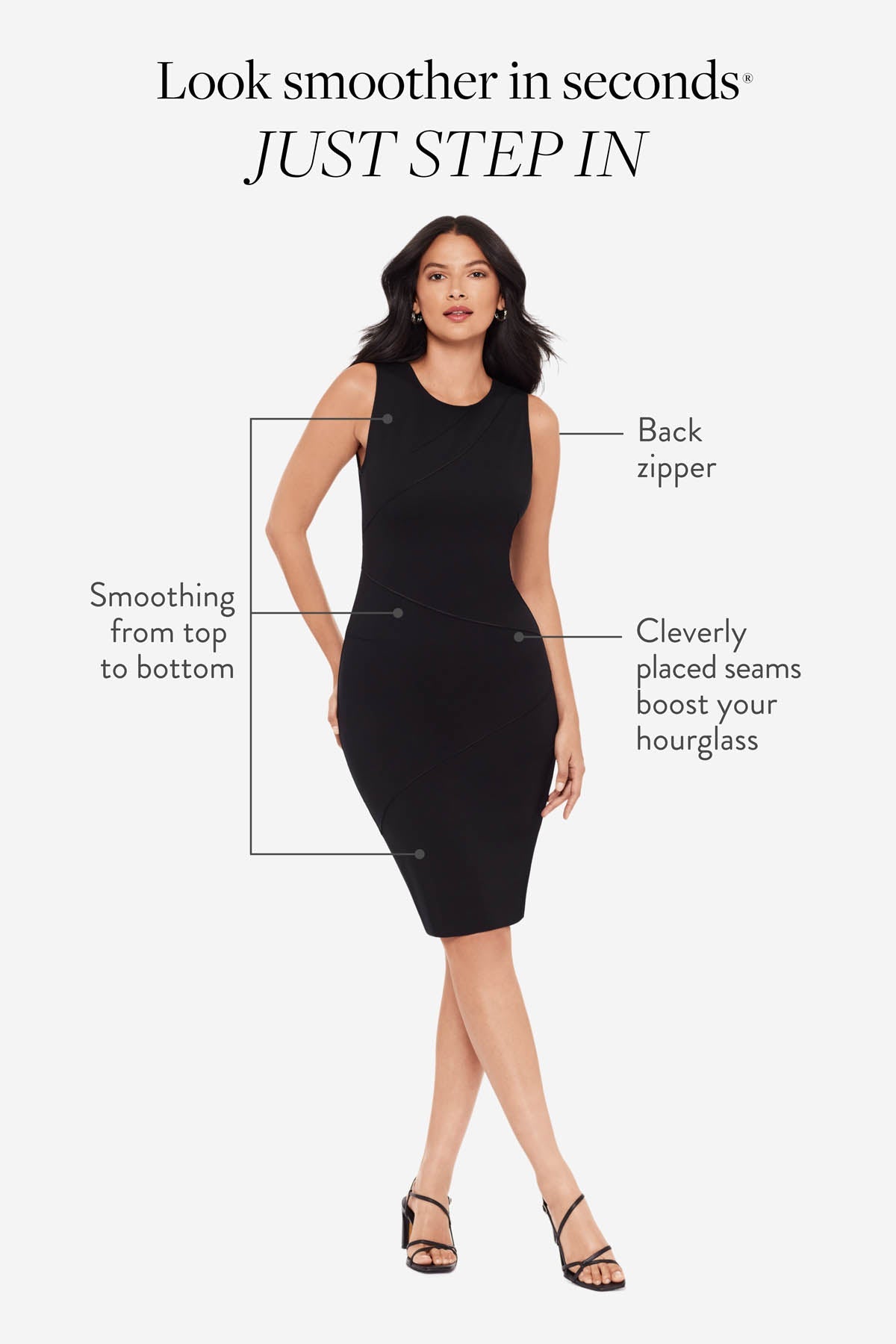 Mirasculpt Shaping Sheath Dress Black | Miraclesuit