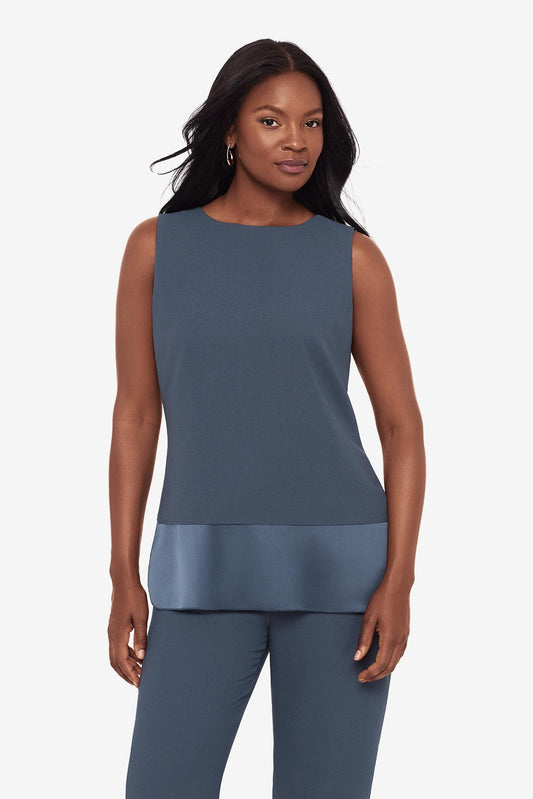 Crepe Layered Tunic in Slate Slate | Miraclesuit