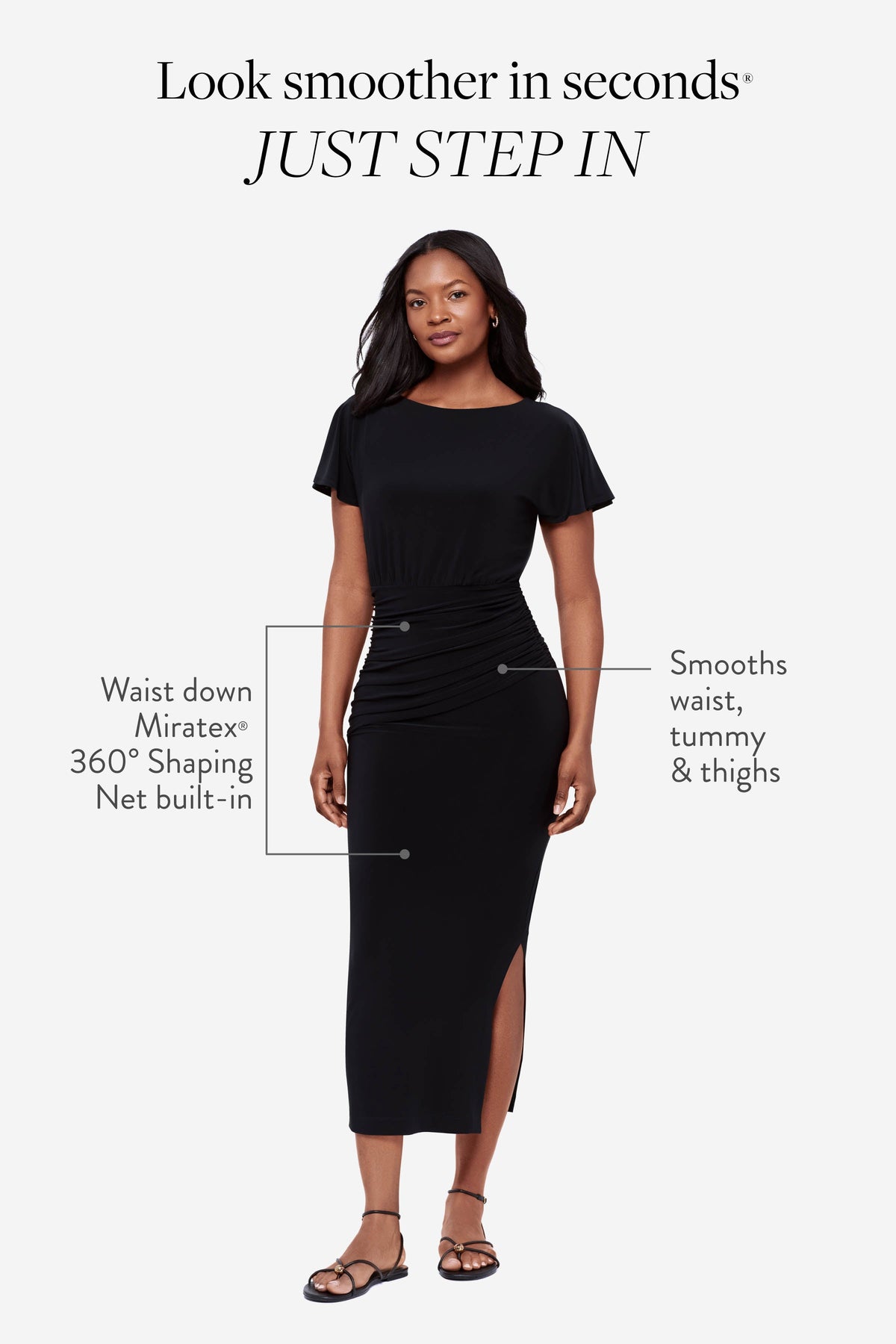 Body by Kaia Shaping Dress in Black Black | Miraclesuit