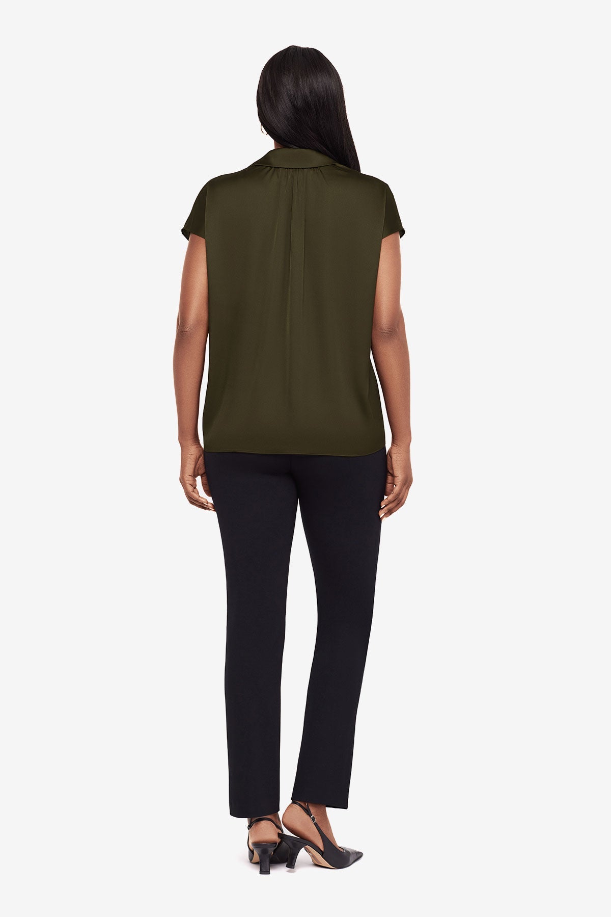 Relaxed Charmeuse Blouse in Nori Nori | Miraclesuit