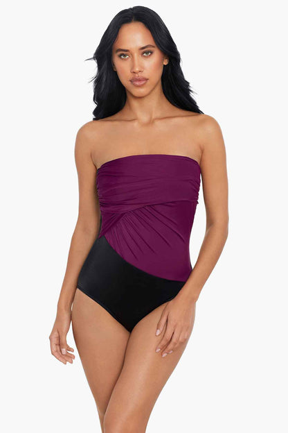 Magicsuit Colorblock Goddess One Piece Swimsuit Merlot | Miraclesuit