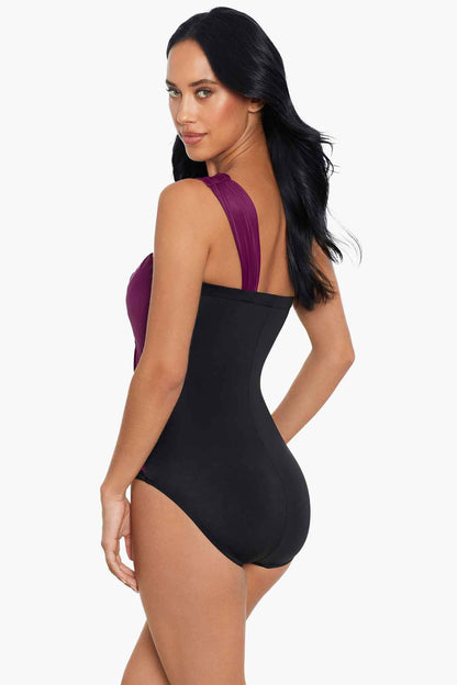 Magicsuit Colorblock Goddess One Piece Swimsuit Merlot | Miraclesuit