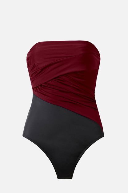 Magicsuit Colorblock Goddess One Piece Swimsuit Merlot | Miraclesuit