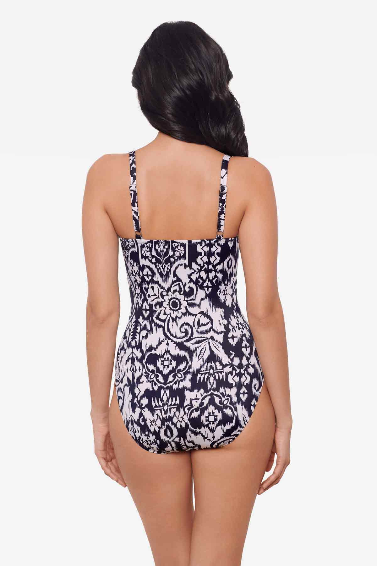 Talavera Kara One Piece Swimsuit Midnight/White | Miraclesuit
