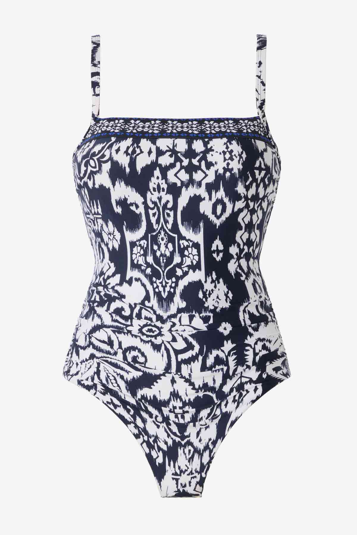 Talavera Kara One Piece Swimsuit Midnight/White | Miraclesuit