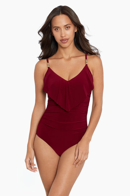 Magicsuit Isabel One Piece Swimsuit Merlot | Miraclesuit