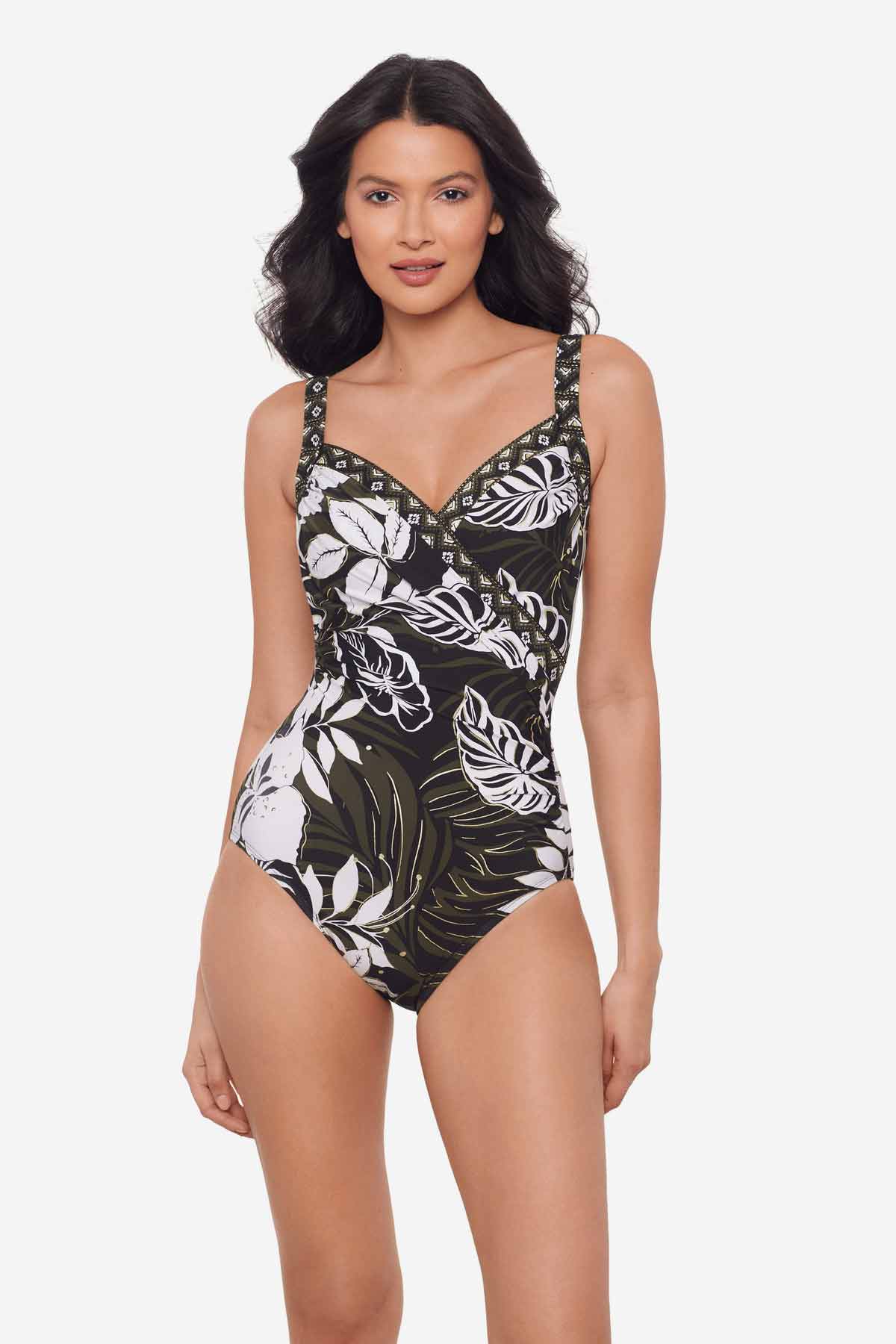 Elle Dorado Sanibel One Piece Swimsuit Black/Multi | Miraclesuit