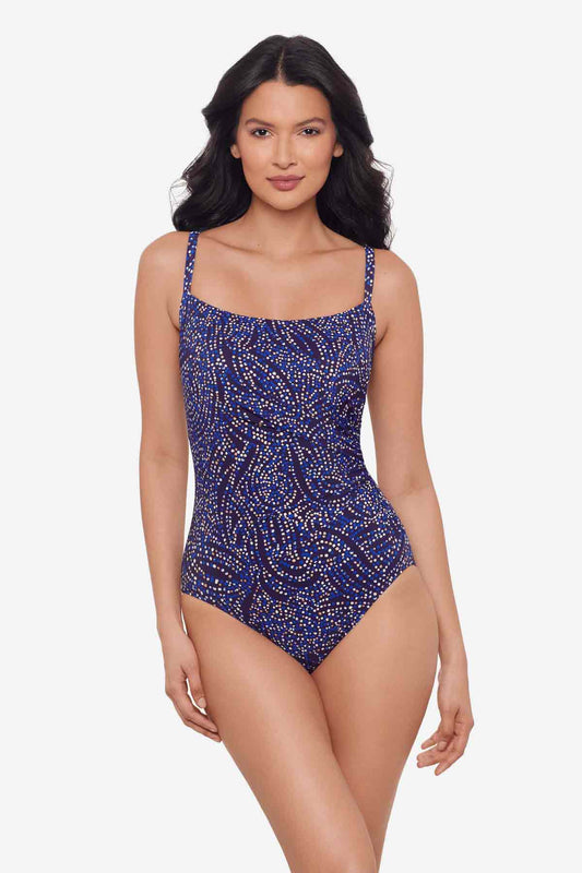 Spotlight Starr One Piece Swimsuit Plum/Multi | Miraclesuit
