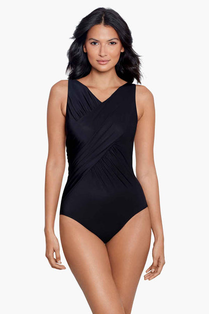 Rock Solid Tulia One Piece Swimsuit Black | Miraclesuit