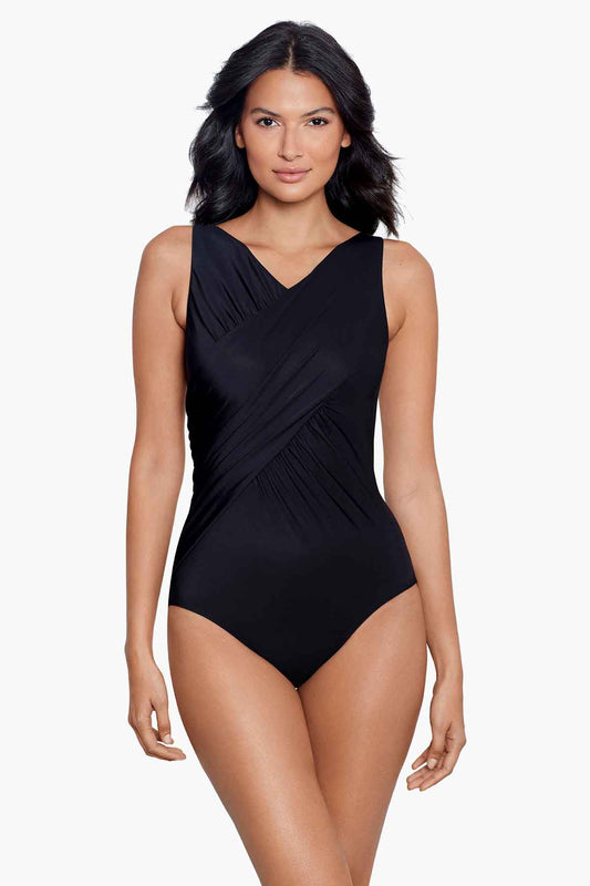 Rock Solid Tulia One Piece Swimsuit Black | Miraclesuit