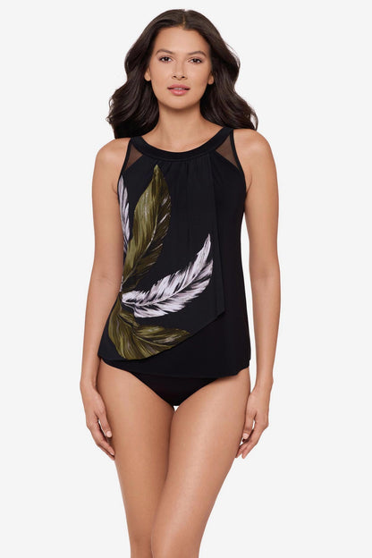 Ursula Tankini Top in Boca Grande Black/Multi | Miraclesuit