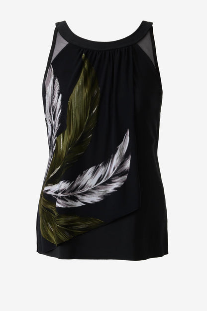 Ursula Tankini Top in Boca Grande Black/Multi | Miraclesuit