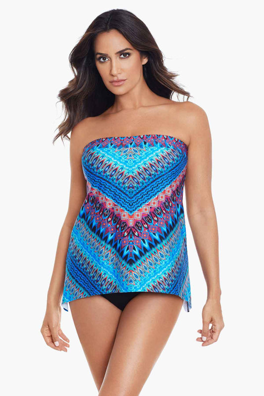 Casablanca Bandini Tankini Top Blue | Miraclesuit