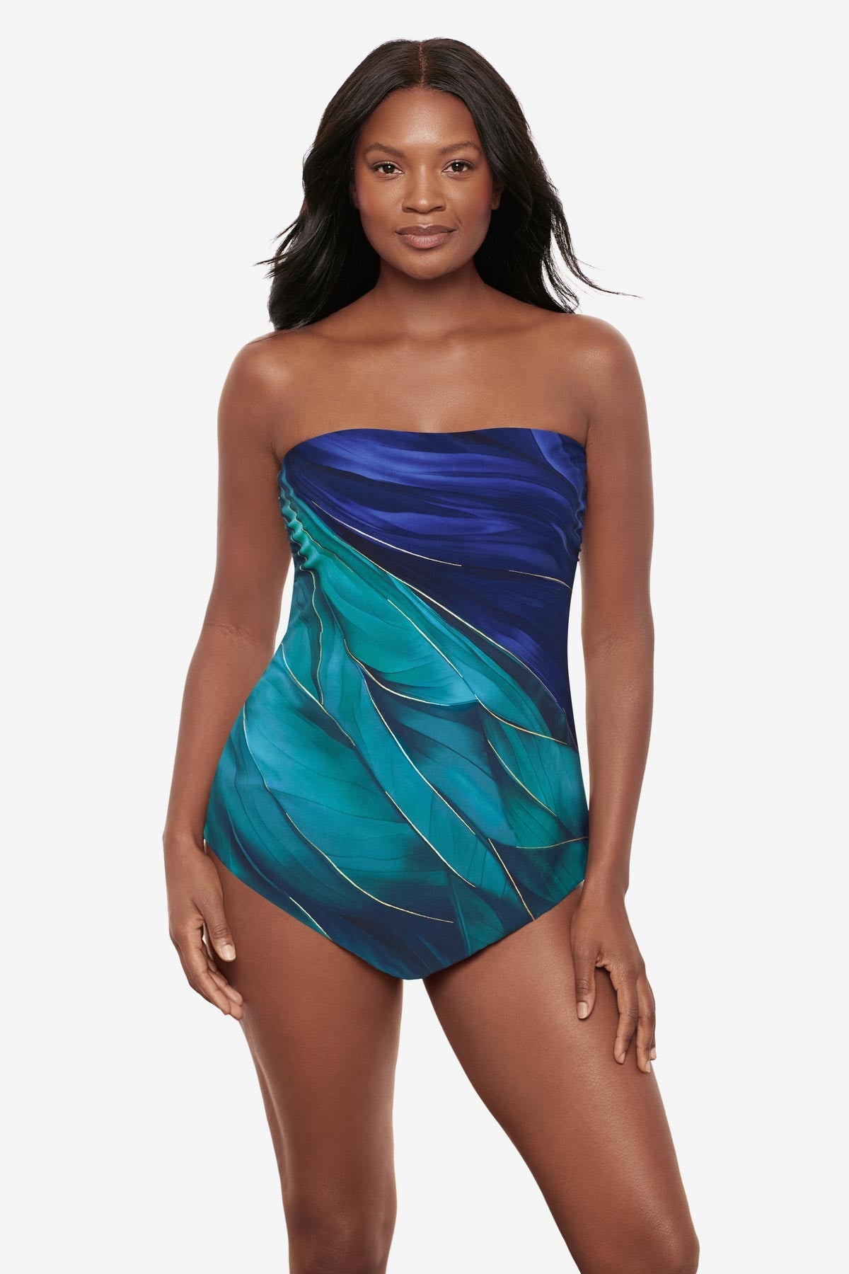 Hankini Tankini Top in Maldiva Blue/Multi | Miraclesuit