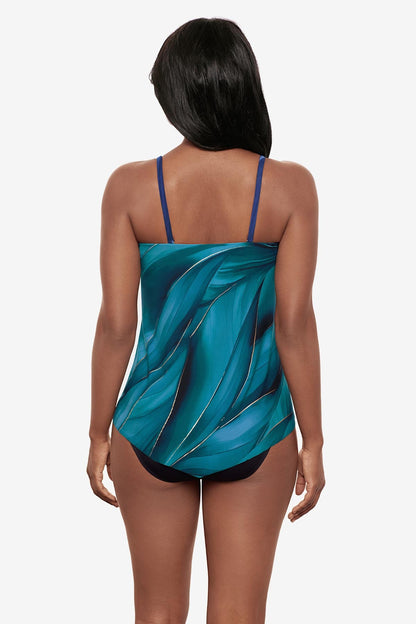 Hankini Tankini Top in Maldiva Blue/Multi | Miraclesuit