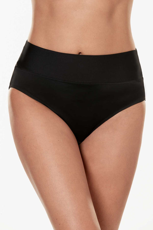 Fold Over Swim Bottom Black | Miraclesuit