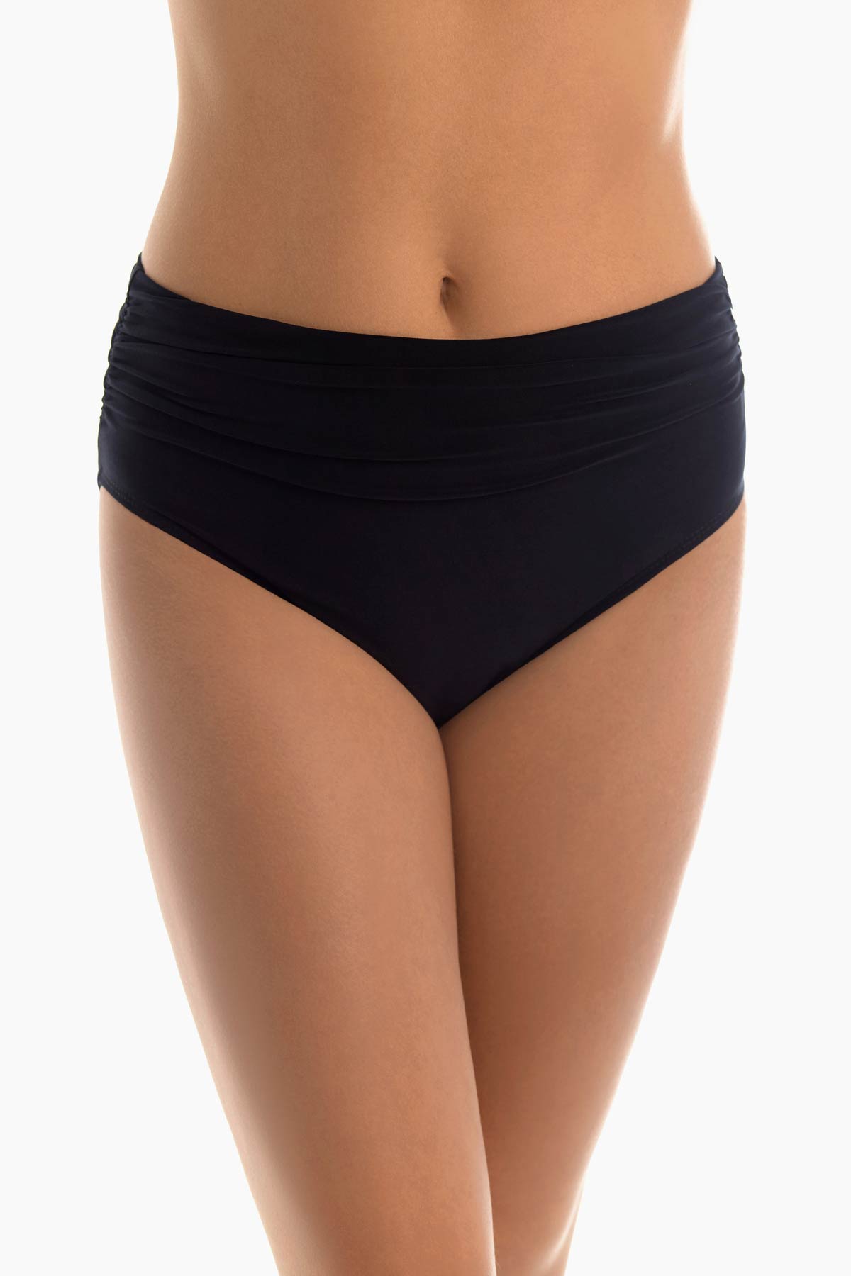 Magicsuit Shirred Jersey Swim Bottom Black | Miraclesuit