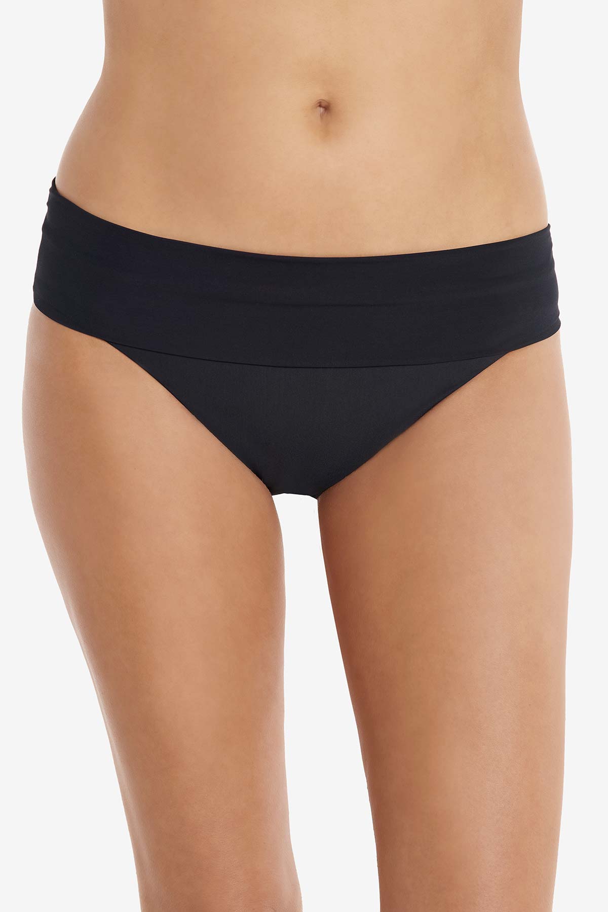 Amoressa Gimlet Folded Waist Pant Swim Bottom Black | Miraclesuit