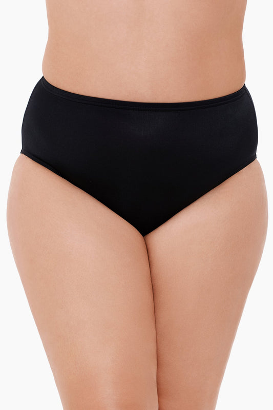 Plus Size Basic Pant Swim Bottom Black | Miraclesuit