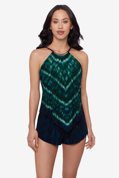 Magicsuit Carezza Goldie One Piece Romper Black/Multi | Miraclesuit