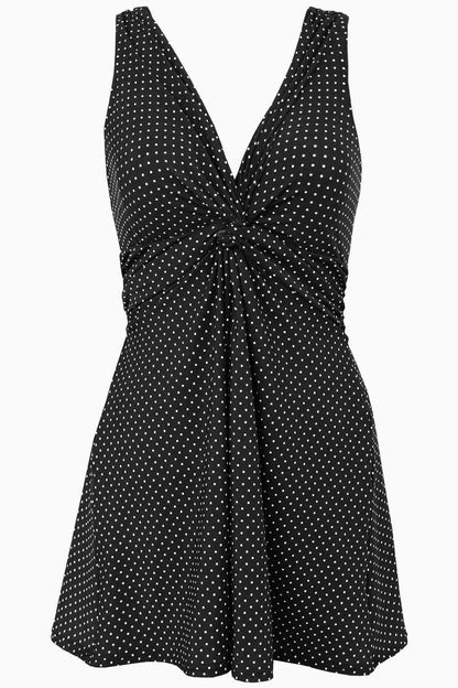 Pin Point Marais Swim Dress Bathing Suit Black/White | Miraclesuit